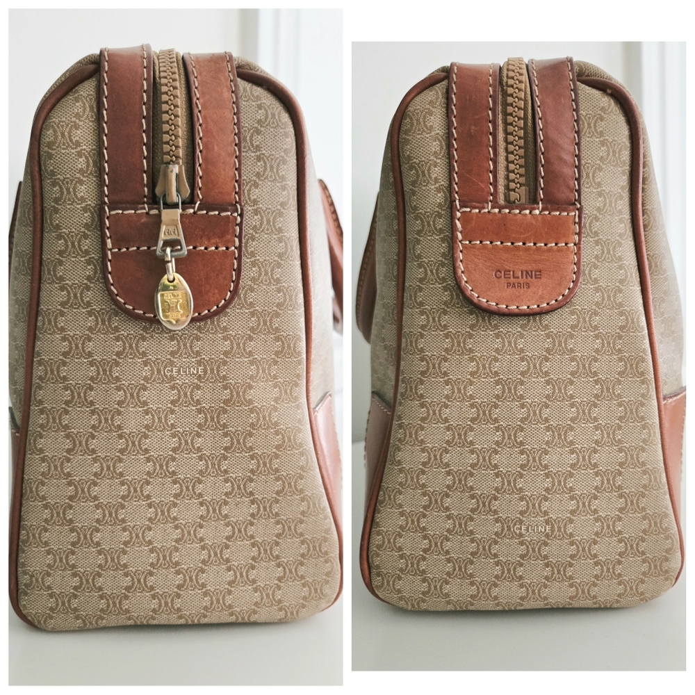 Celine Tan and Brown Monogram Bag - Picture 14 of 16